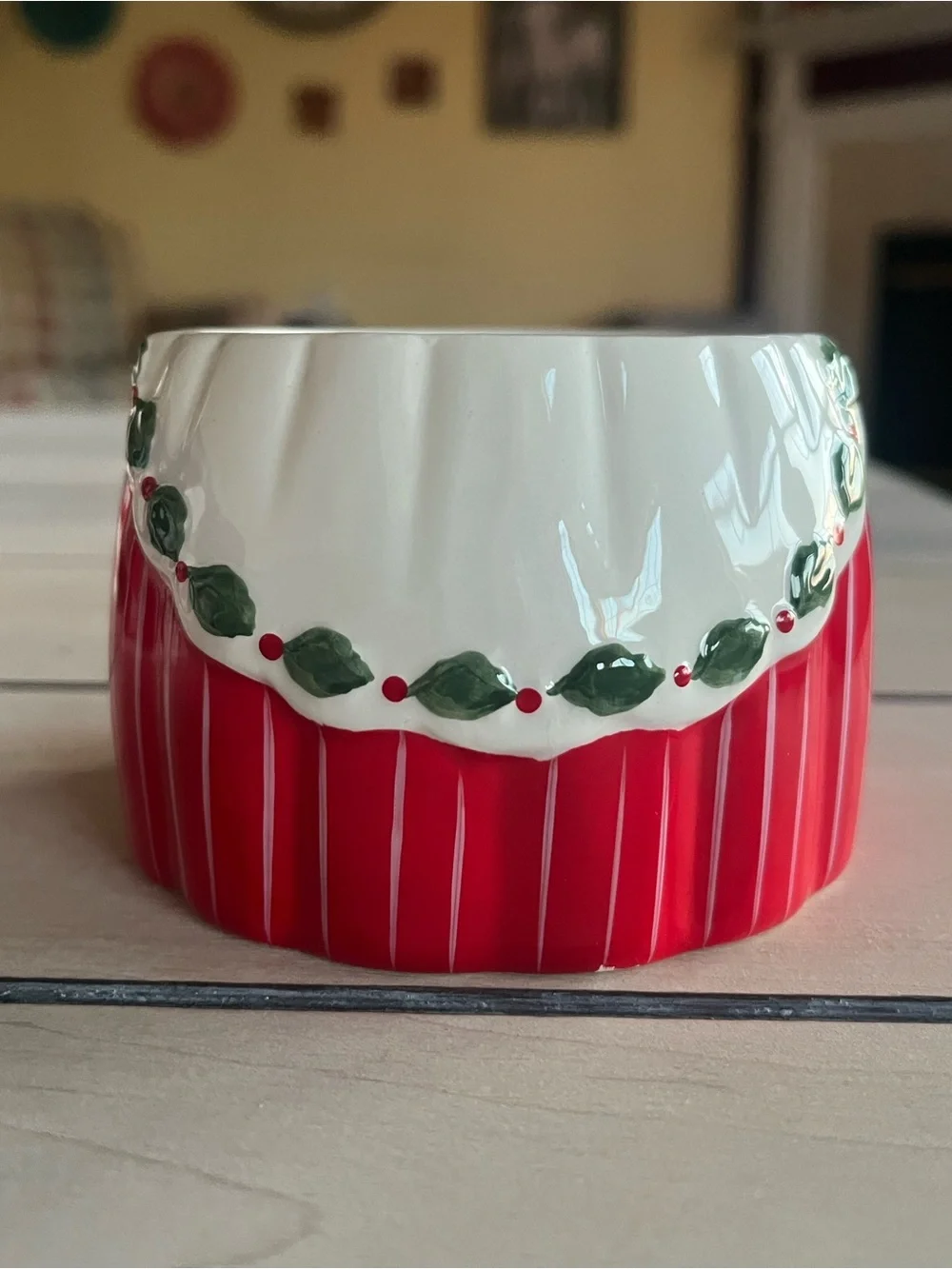 Mrs. Santa Ceramic Sugar & Creamer Set - Red and White Holiday Decor